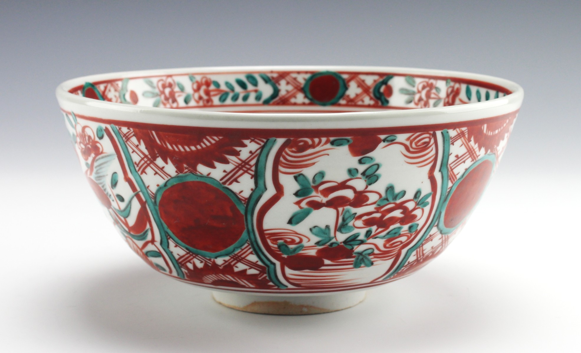 呉須赤絵福字鉢