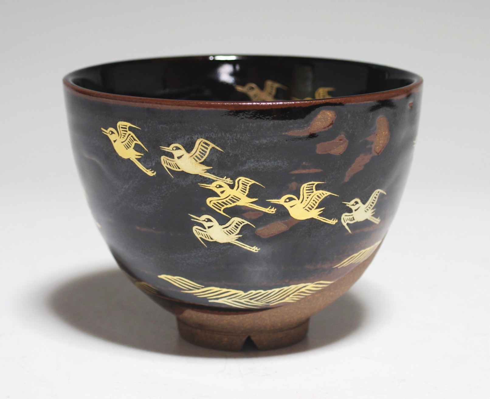 波ニ千鳥之絵茶碗