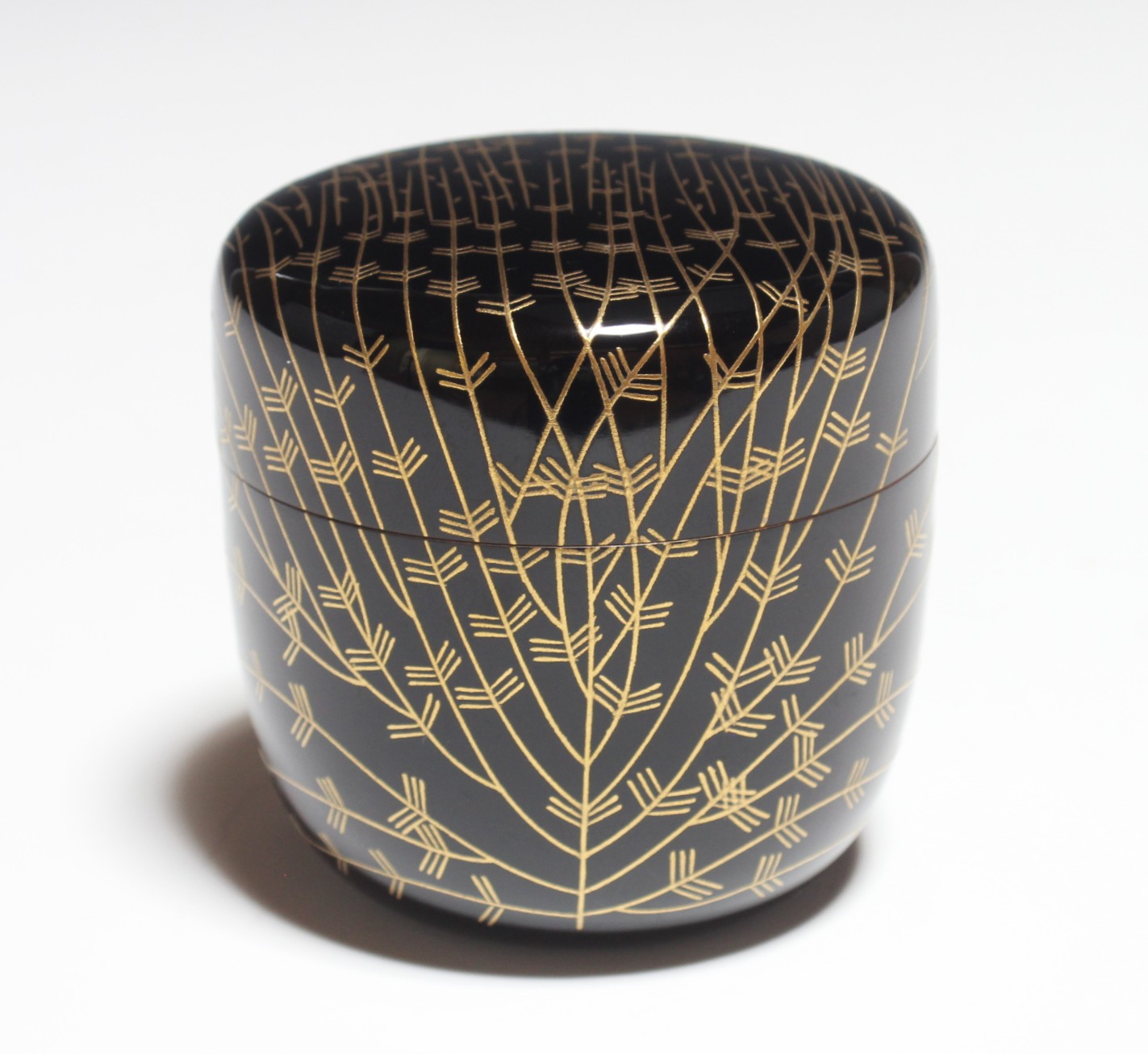 芽張柳蒔絵中棗