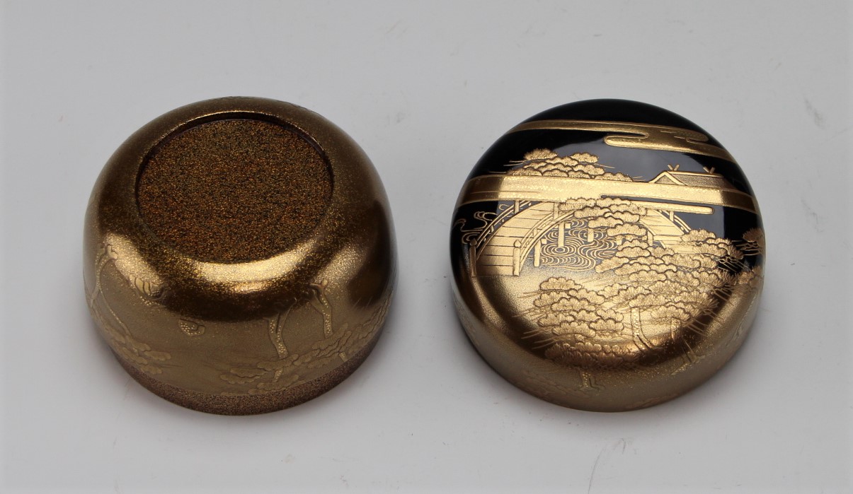茶道具 福田浩康造 金蒔絵 螺鈿扇文 棗 共箱 F 2945 メルカリ