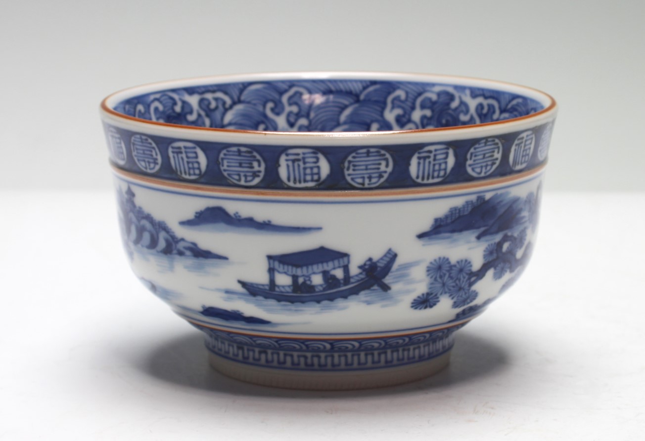 煎茶碗　竹泉　古染付　アンティーク煎茶碗　茶道具　蔵出し　５客 煎茶碗 竹泉 古染付 アンティーク煎茶碗 茶道具 蔵出し 5客