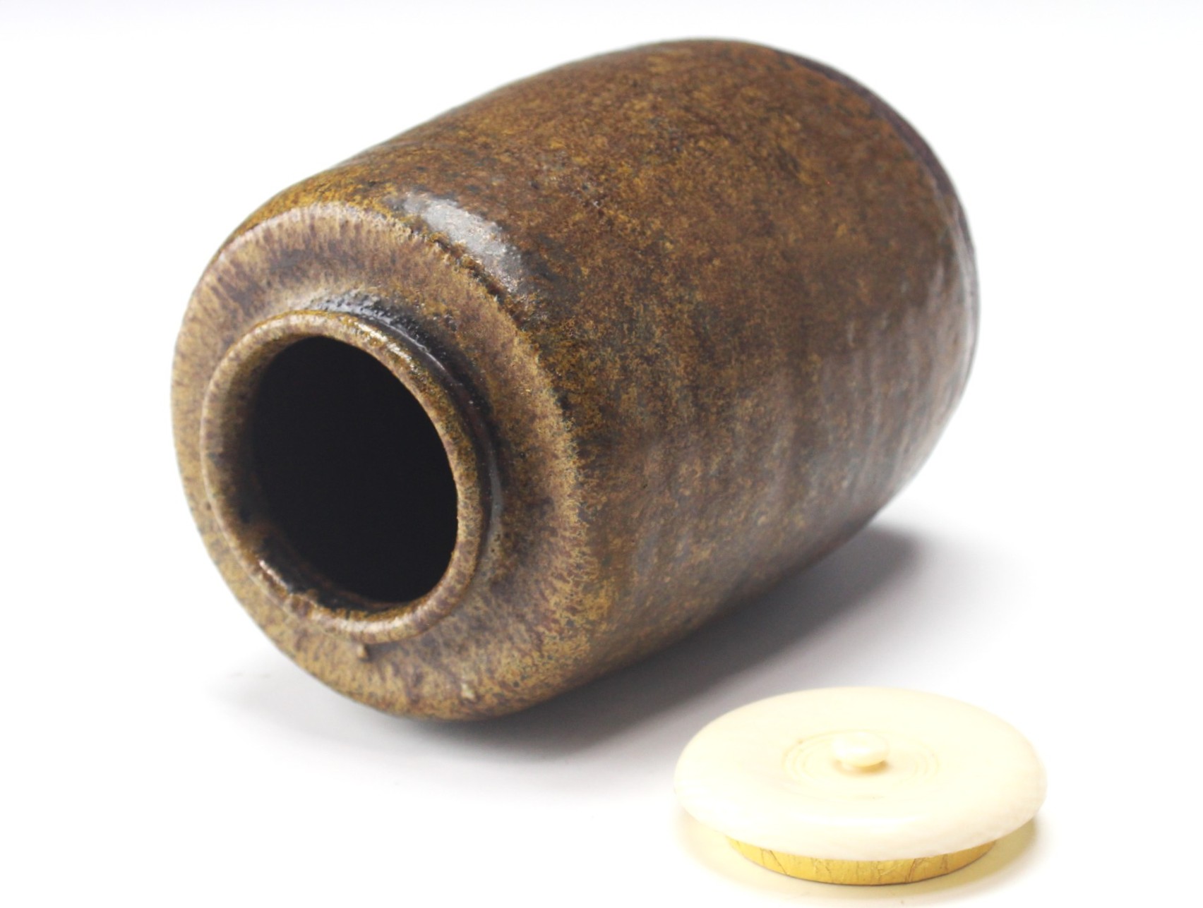 石田陶春 丹波茶入 ishida, toshun tamba tea container | 古美術 山田