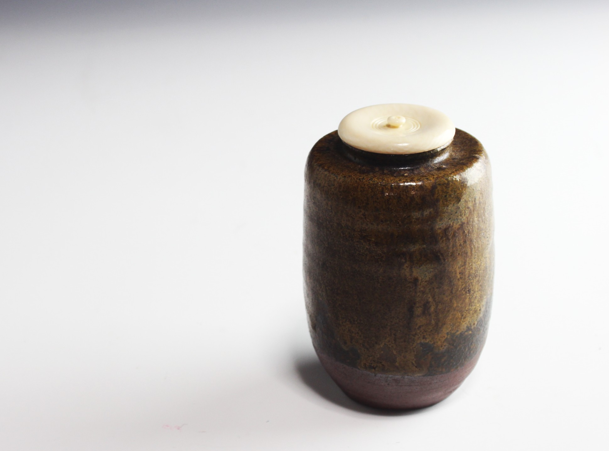 石田陶春 丹波茶入 ishida, toshun tamba tea container | 古美術 山田
