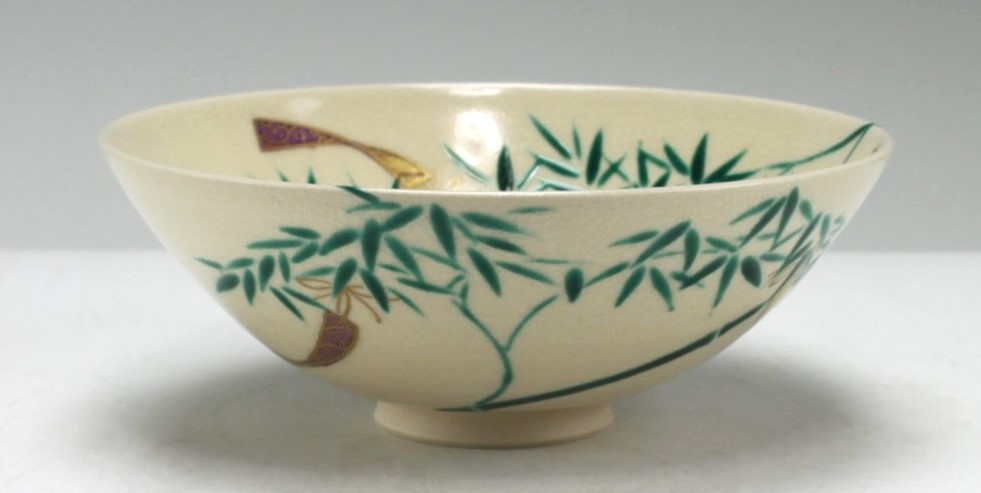 新品】 △80G1354△清閑寺窯・杉田祥平造・色絵仁清拾弐ヶ月絵変茶碗 