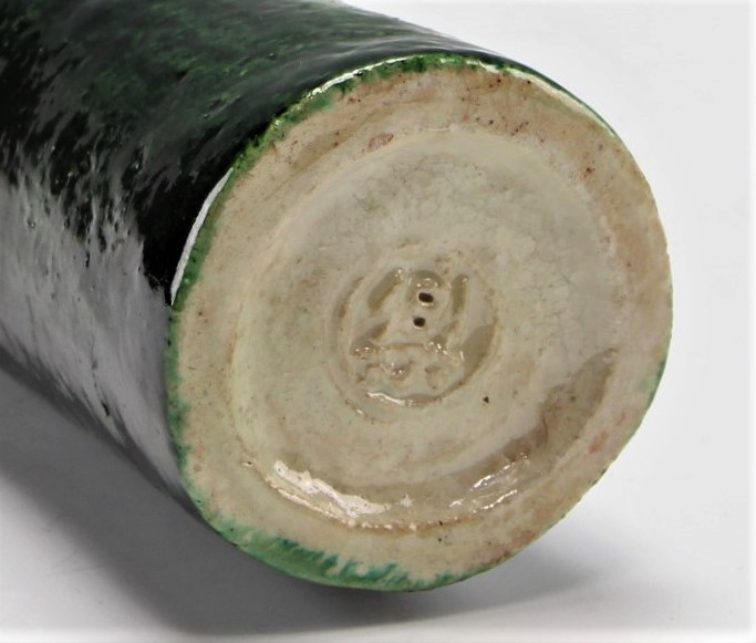 十四代 楽覚入 青竹掛花入 the 14th raku, kakunyu green bamboo