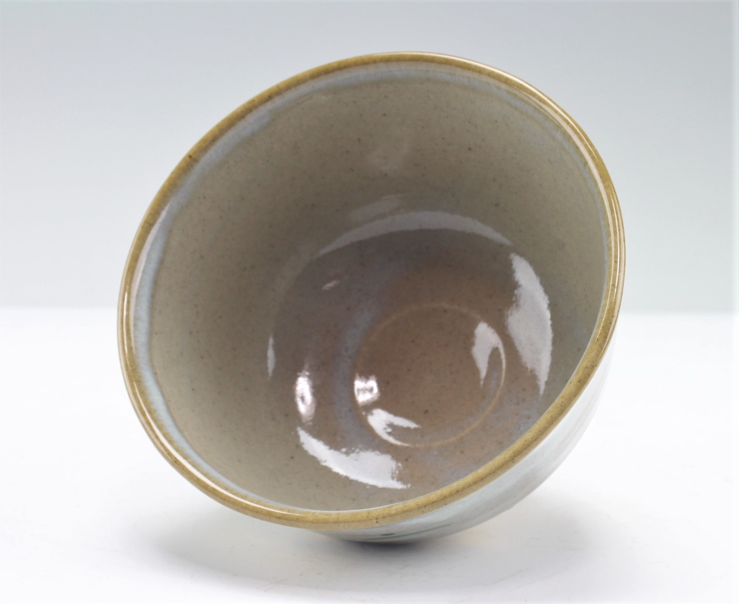 A 195 色絵梓茶碗 杣山焼・閑粹作 ( 新品未使用品 )
