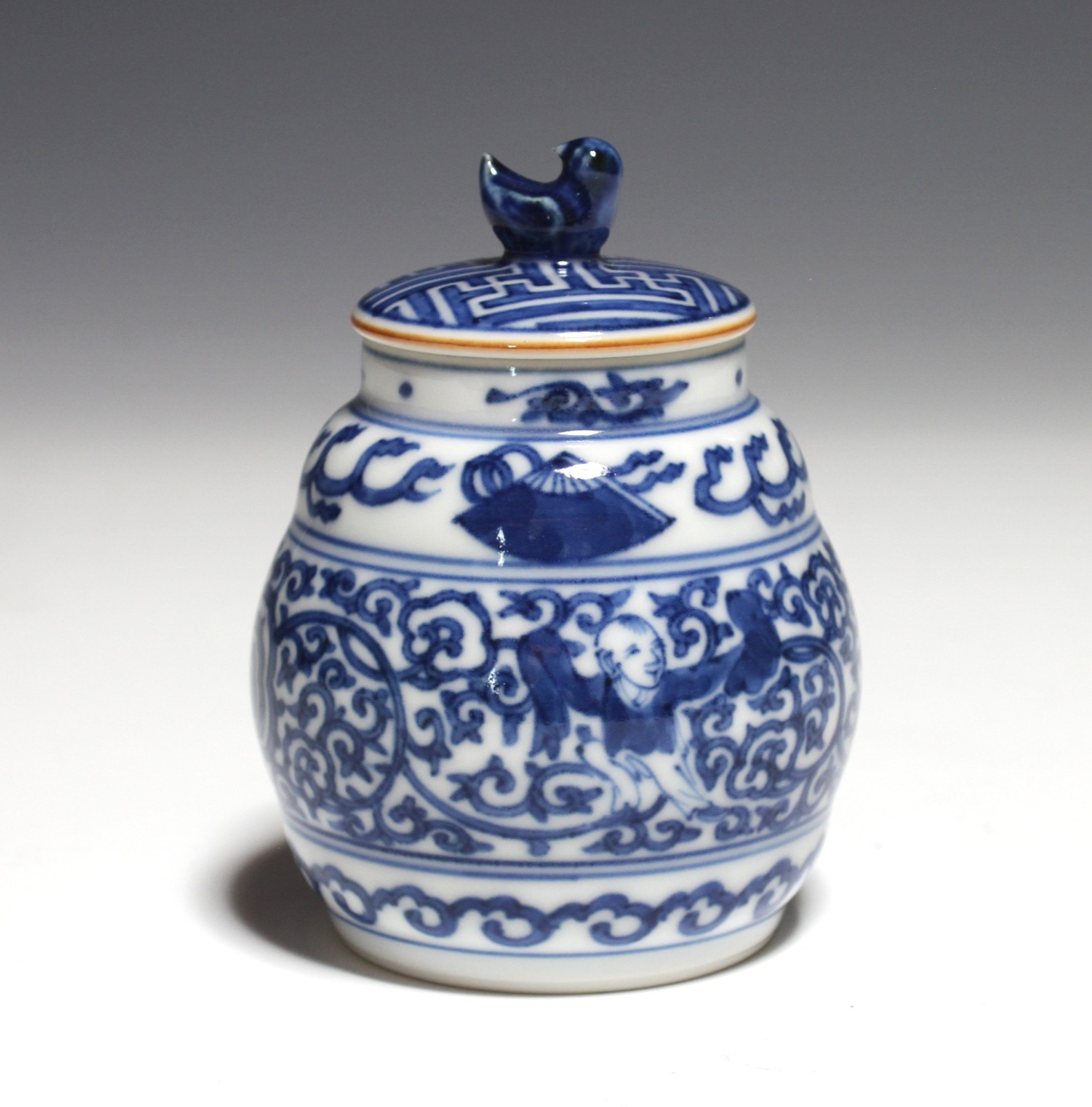 祥瑞童子絵茶器