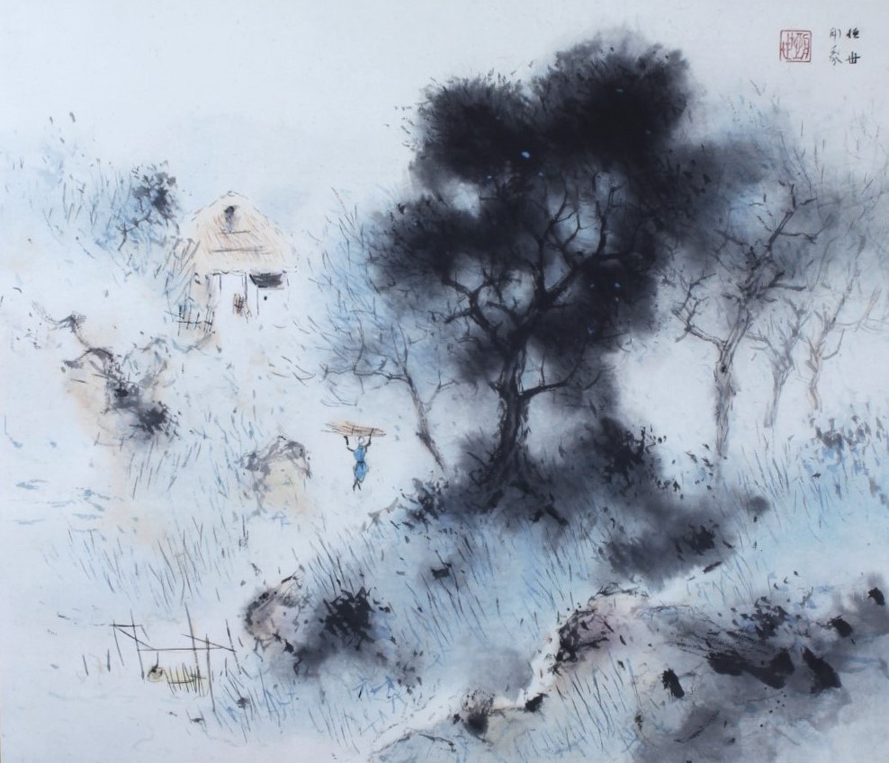 幅 「渓山雨後」
